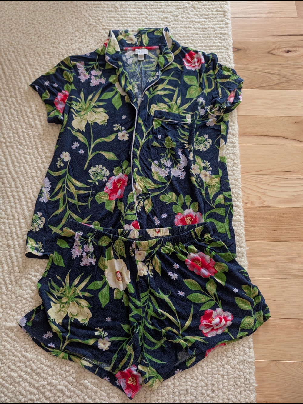 Nordstrom Rack Navy Floral Short Pajama Set